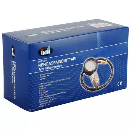 ILMANPAINEMITTARI ISONÄYTTÖ MAX 15 BAR - Rengaspainemittarit - IKH8060 - 2