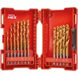 PORANTERÄSARJA 19-OS 2-10MM HSS-G TIN RED HEX - Poranterät metallille - MW894760 - 1