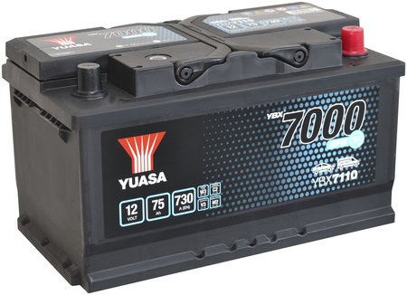 AKKU YUASA 75AH EFB -+ 317X175X175 - Auton akut - YBX7110 - 1