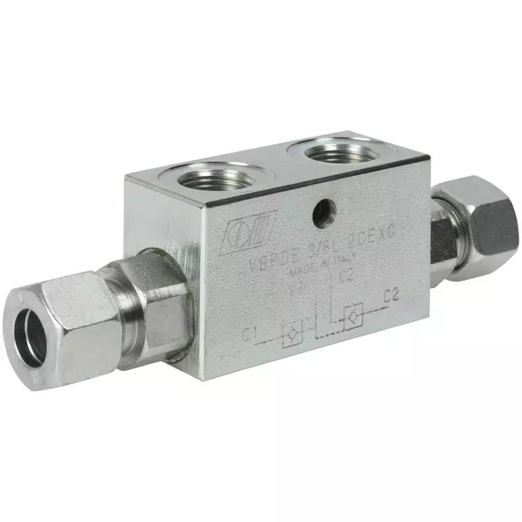 KAKSOISLUKKOVENTTIILI 3/8 VBPDE-L L12 PUTKILIITIN - Apuventtiilit - H80110 - 1