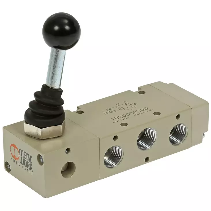 KÄSIVIPUVENTTIILI 5/2 1/4 90 VIPU/JOUSI MAV35LESOO - Pneumatiikkaventtiilit - MWP7020000300 - 1