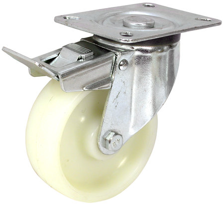 PYÖRÄ VAUNUN 125MM VALK. KÄÄNT/JARRU - Kääntöpyörät jarrulla - XPJ125040 - 1