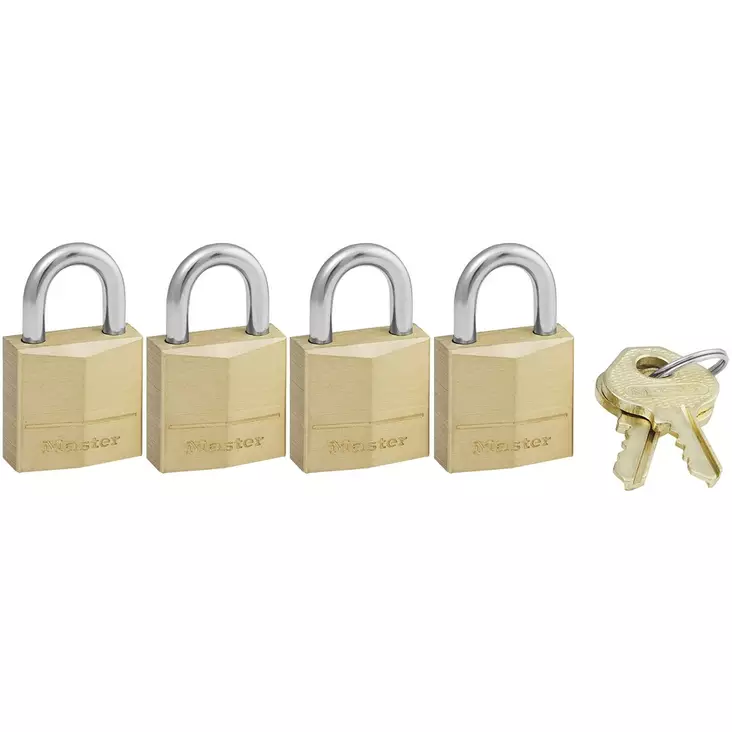 RIIPPULUKKO 20MM 4KPL MESSINKI - Riippulukot ja salvat - MAS020 - 1