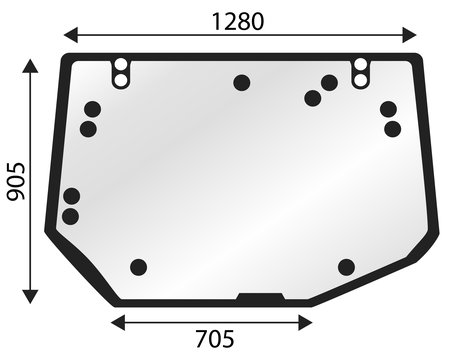 TAKALASI VALTRA N-T SARJA -U02335 - Työkone lasit - T5670 - 1