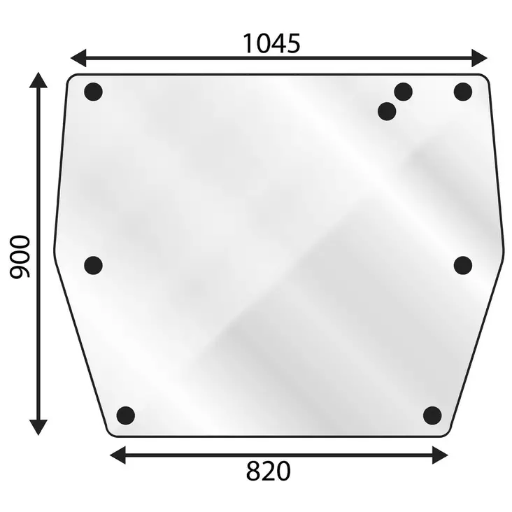 TAKALASI YLEMPI 205-665 VALMET - Työkone lasit - T5130 - 1