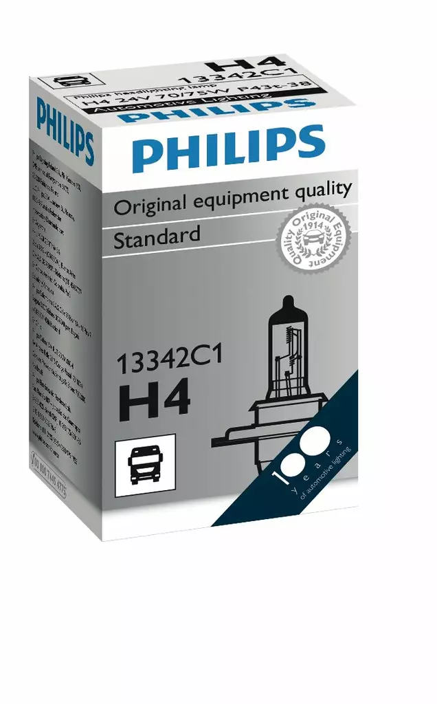 AUTOL.PHILIPS H4 OE24V 75/70W P43T-38 - Halogen-polttimot - 100-13342C1 - 1