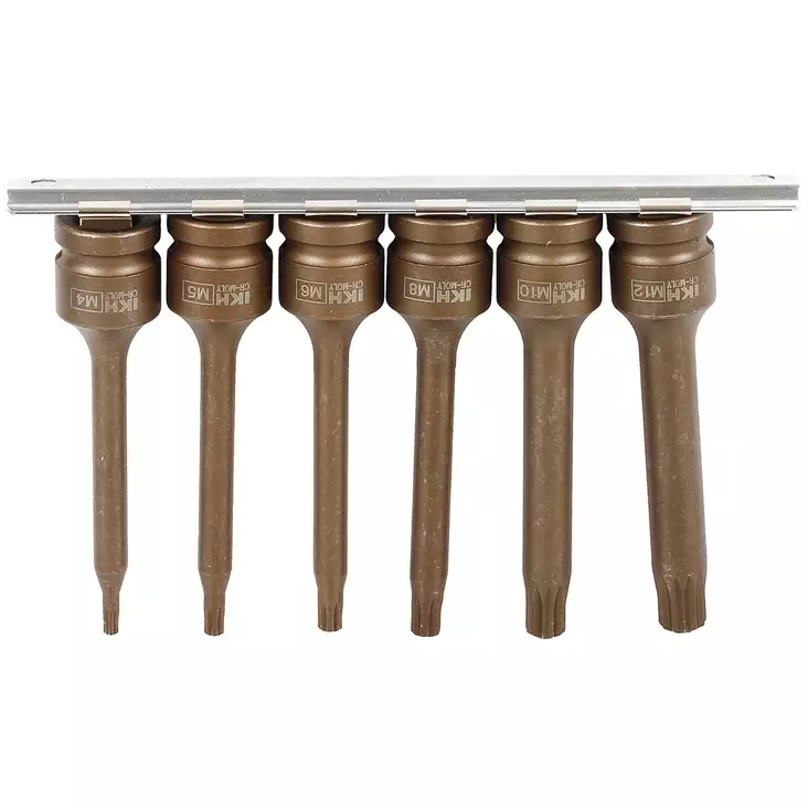 HYLSYSARJA 1/2 TÄHTI M4-12 PITKÄ 6-OS. PAINEILMA - Hylsysarjat - IKH6131 - 1