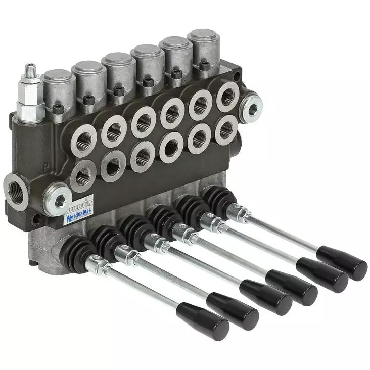 KÄSIOHJAUSVENTTIILI 3/8 40L 6-KARA 2-TOIMINEN - Käsiohjausventtiilit - P406A1 - 1