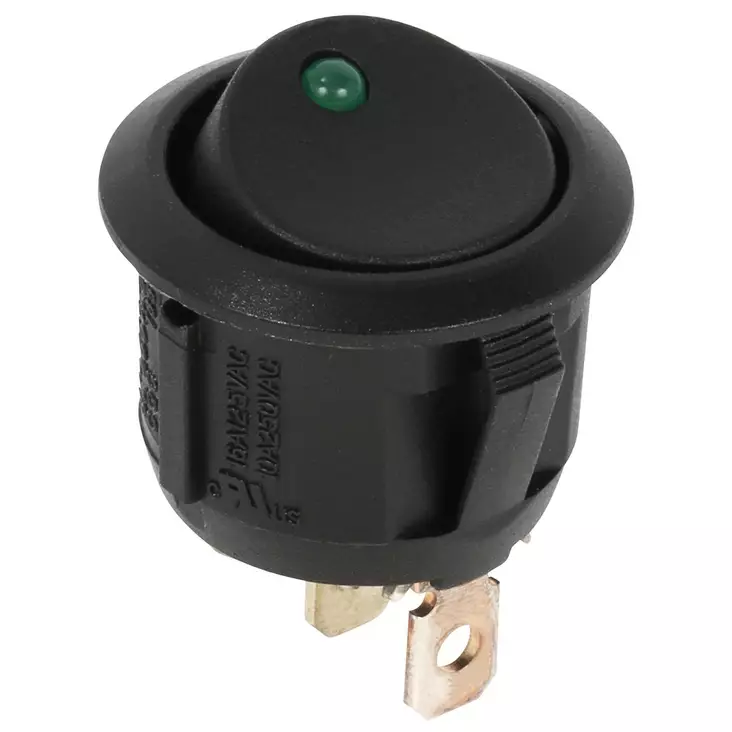 KATKAISIN ON/OFF 24V PYÖREÄ VIHREÄ - Katkaisimet - ST70011 - 1