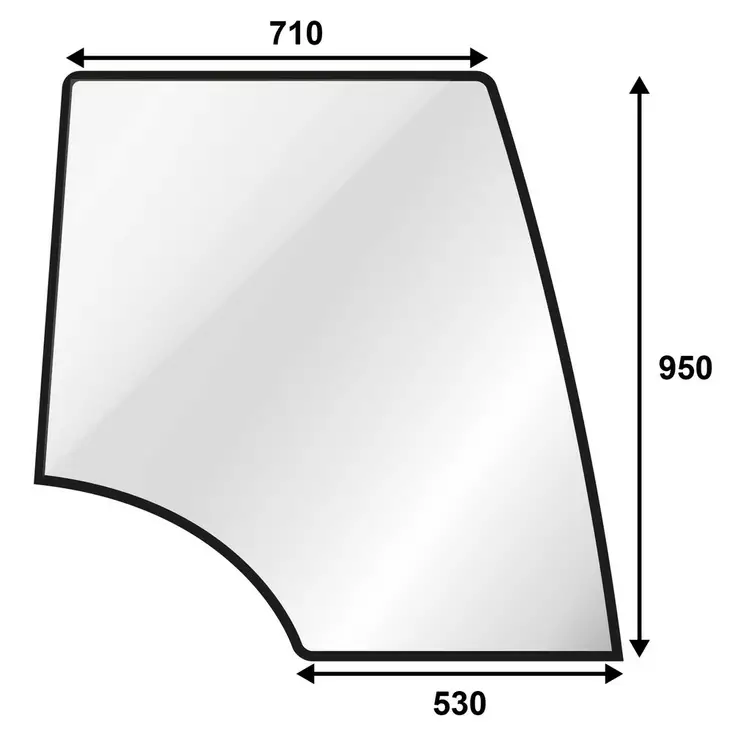OVEN LASI YLÄ OIK 6-8000 SRJ VALMET - Työkone lasit - T5521 - 1