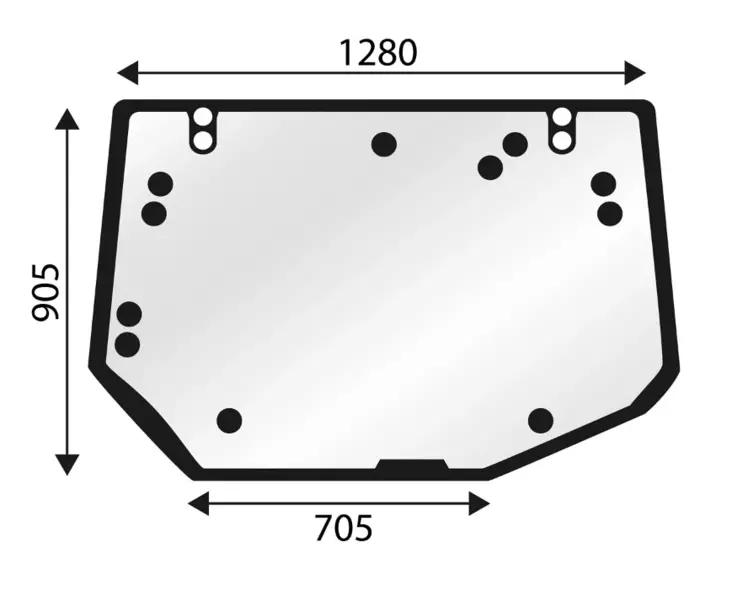 TAKALASI VALTRA N-T SARJA U02336- - Työkone lasit - T5671 - 1