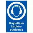 OPASTE 200X300 KÄYTETTÄVÄ KUULONSUOJAIMIA, MUOVI - Teipit ja suojaus - TRA103 - 1