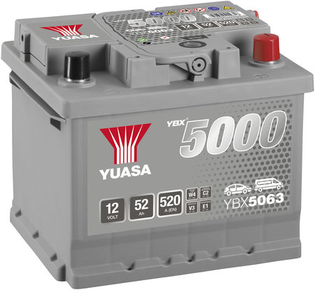 AKKU YUASA 52AH -+ 207X175X175 - Käynnistysakut - YBX5063 - 1