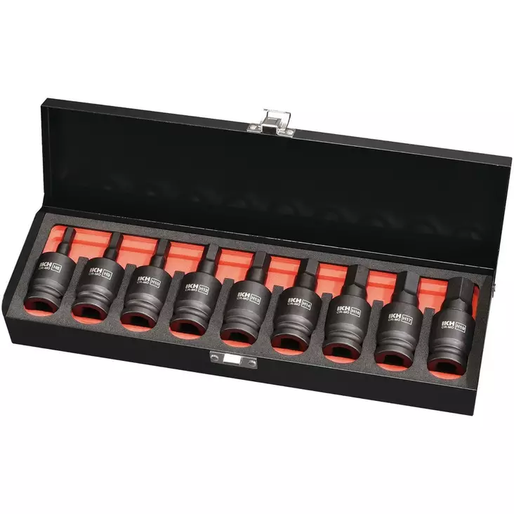 PAINEILMAKÄRKIHYLSYSRJ 1/2 9-OS.M8-19MM NIVELÖITY - Hylsysarjat - IKH6543 - 1