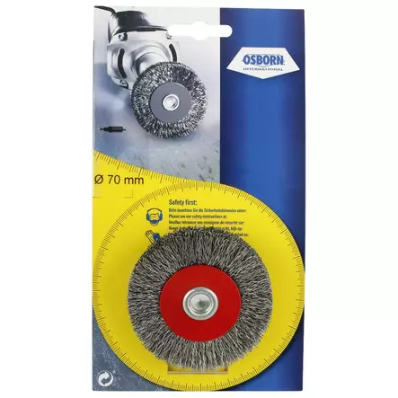 LAUTASHARJA 6MM KARA 70X18MM TERÄSLANKA 0,30MM - Hiomahylsyt- ja harjat - OB004 - 2