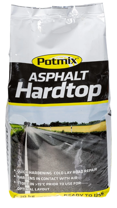 POTMIX ASPHALT HARDTOP 20KG SÄKKI - Kitit ja korjausmassat - POT11084 - 1