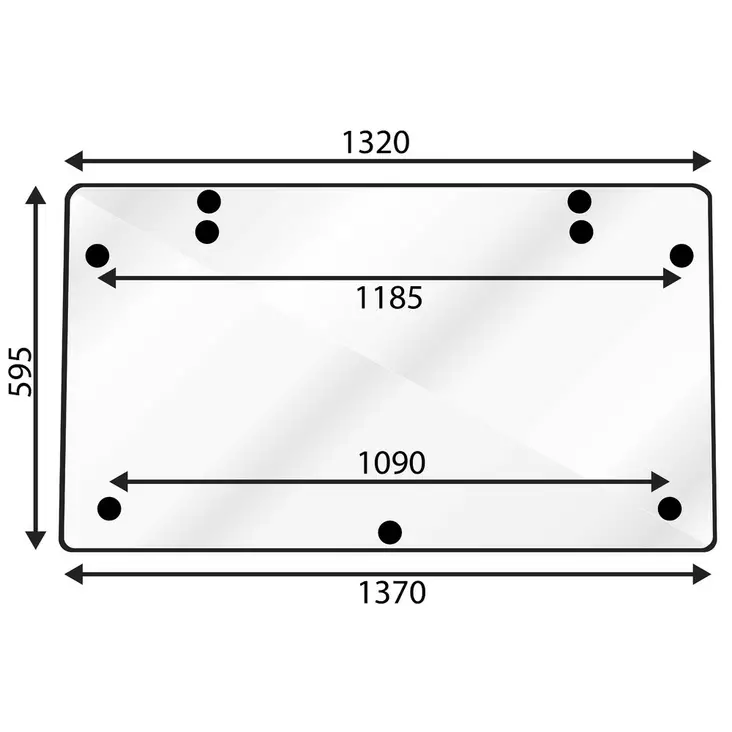 TAKALASI CABINA LARGA - Työkone lasit - T3584 - 1