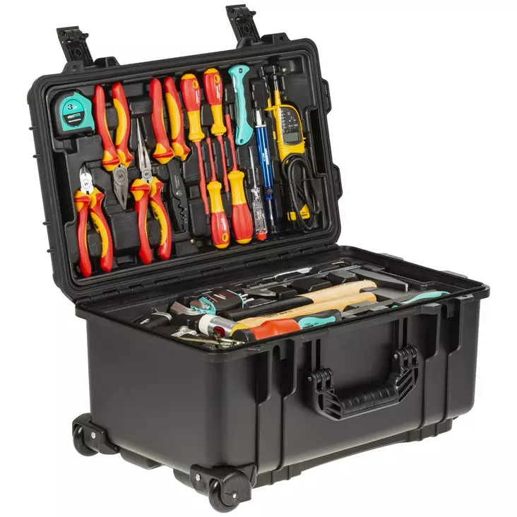 TYÖKALUSALKKU 125-OS. PYÖRILLÄ VDE - Työkaluvaunut ja -pakit työkaluilla - IKH6524 - 1