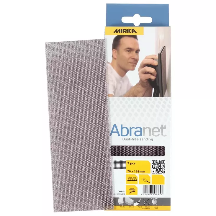 ABRANET LIUSKA 70X198 K80 3KPL - Hiomapaperit - MIR1465 - 1