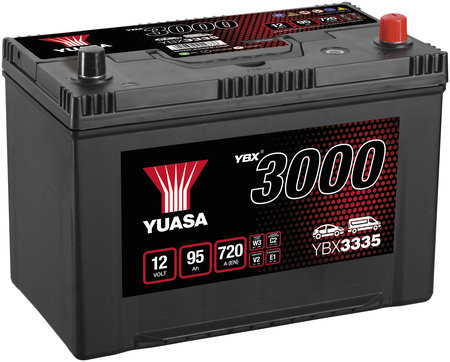 AKKU YUASA 95AH -+ 304X174X222 - Käynnistysakut - YBX3335 - 1