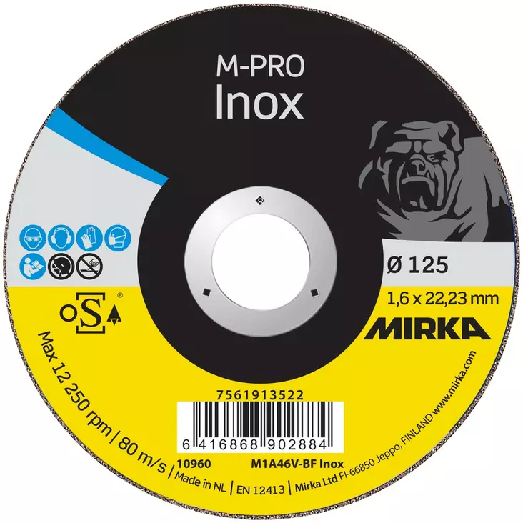 MIRKA KATKAISULAIKKA 125X1,6X22,2MM M-PRO INOX - Katkaisulaikat - MIR1635 - 1