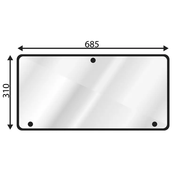 TAKALASI ALA 505-905 VALMET - Työkone lasit - T5235 - 1