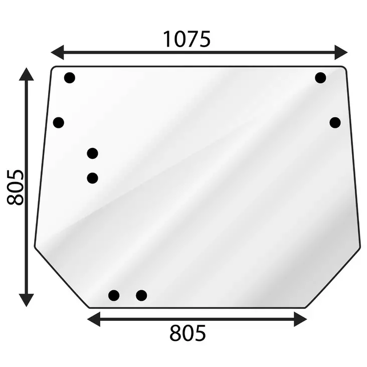 TAKALASI JD MC 1 1550-2850 - Työkone lasit - T6605 - 1