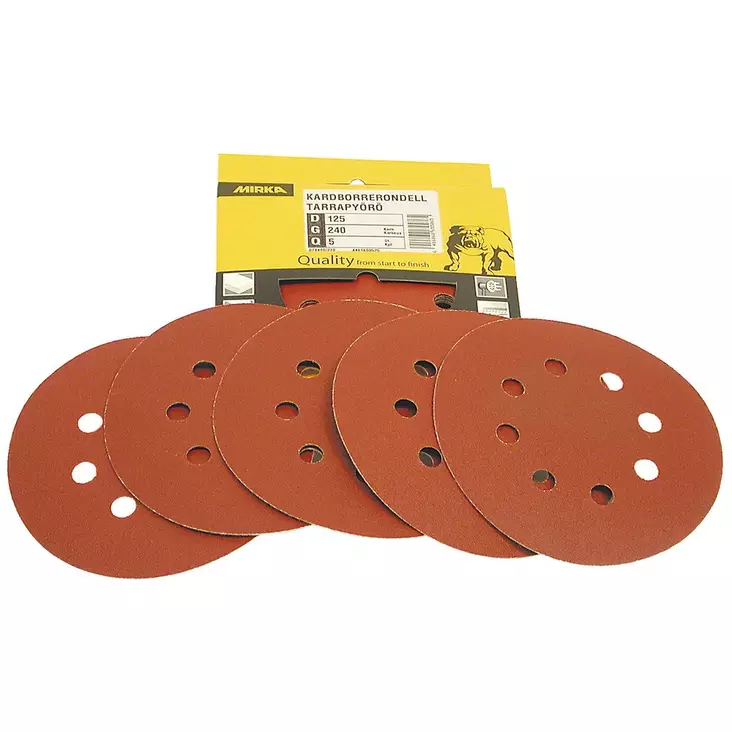 TARRALAIKKA 125MM 5KPL/G240/8 - Hiomapaperit - MIR135 - 1
