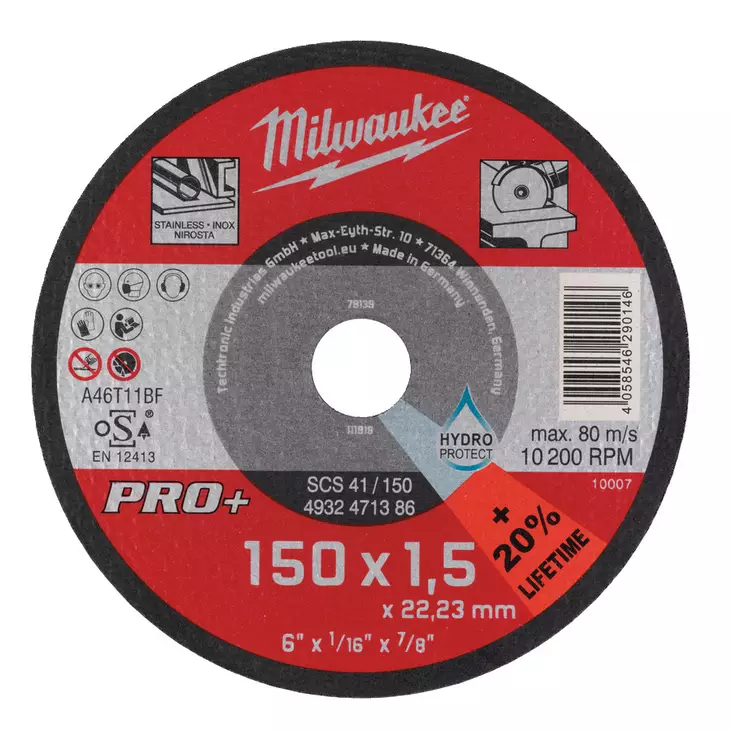 MILWAUKEE KATKAISULAIKKA 150X1,5 - Katkaisulaikat - MW471386 - 1