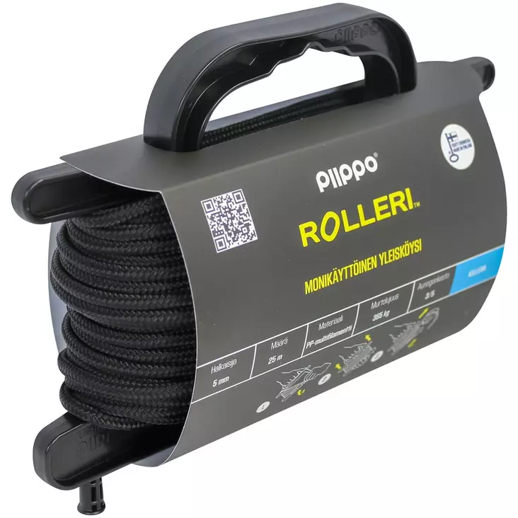 ROLLERI 5MM*25M MUSTA - Köydet ja narut - MAN658016 - 1