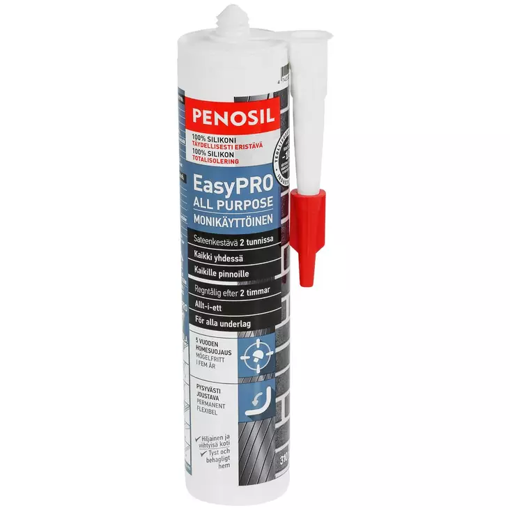 SILIKONI VALKOINEN 310ML KAIKILLE PINNOILLE - Tiivistemassat ja -liimat - PEN166 - 1