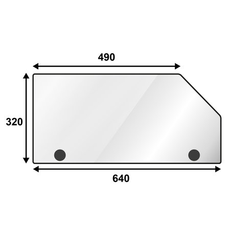 TAKALASI ALEMPI VALTRA - Työkone lasit - T5676 - 1