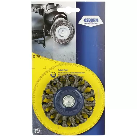 LAUTASHARJA 6MM KARA 75X12MM TERÄSLANKA 0,35MM - Hiomahylsyt- ja harjat - OB007 - 2