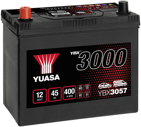 AKKU YUASA 45AH +- 238X129X225 - Käynnistysakut - YBX3057 - 1