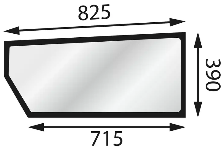 KUROTTAJAN JCB OVILASI 530-540 ALEMPI - Työkone lasit - T7117 - 1
