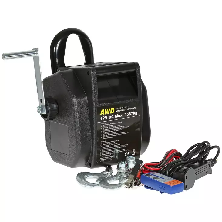 VENEVINSSI 12V / 350W 1587KG KAUKO-OHJAIN - Vinssit ja tarvikkeet - AWD1587 - 1