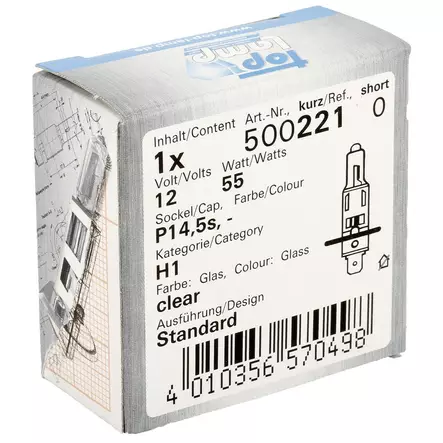 POLTTIMO 221 55W H1 - Halogen-polttimot - P12258 - 2