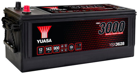 AKKU YUASA 143AH SHD 513X189X223 - Traktorin akut - YBX3628 - 1