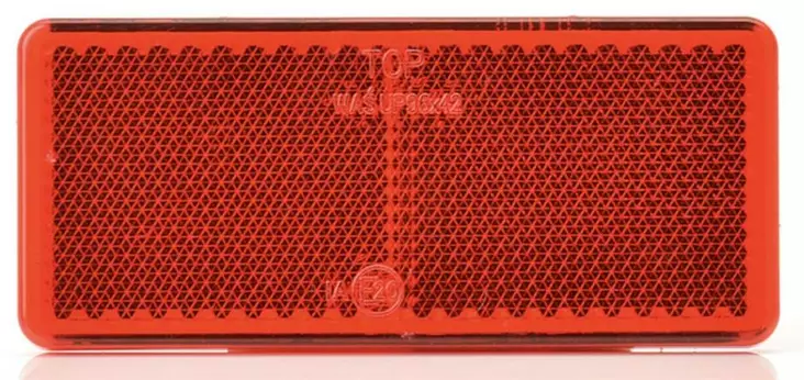 HEIJASTIN 96X42 MM PUNAINEN TARRAKIINNITYS - Peräkärryn valot ja heijastimet - 157848 - 1