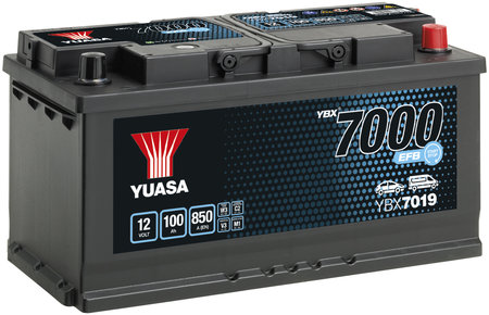 AKKU YUASA 100AH EFB -+ 353X175X190 - Työkone akut - YBX7019 - 1