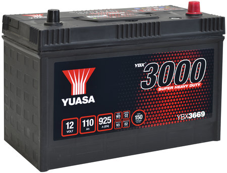 AKKU YUASA 110AH -+ SHD 329X173X240 - Traktorin akut - YBX3669 - 1