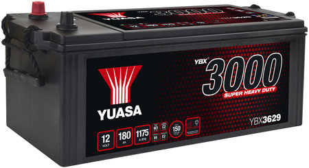 AKKU YUASA 180AH SHD 511X222X215 - Traktorin akut - YBX3629 - 1