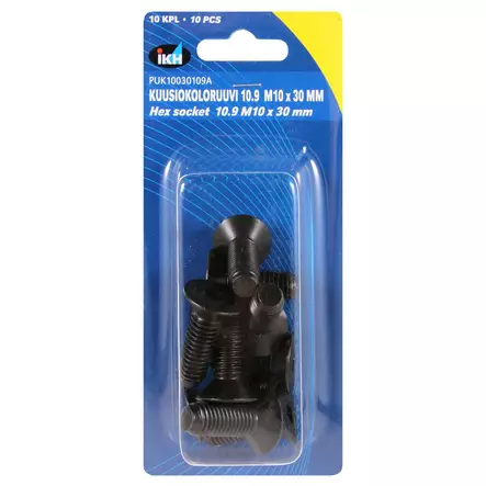 KUUSIOKOLORUUVI M10X30 10.9 10KPL UPPO DIN7991 - Kuusiokoloruuvit 10.9 uppokanta - PUK10030109A - 1