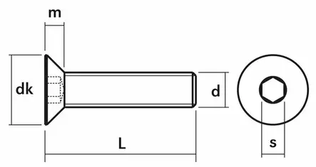 KUUSIOKOLORUUVI M6X10 10.9 25KPL UPPO DIN7991 - Kuusiokoloruuvit 10.9 uppokanta - PUK06010109A - 1