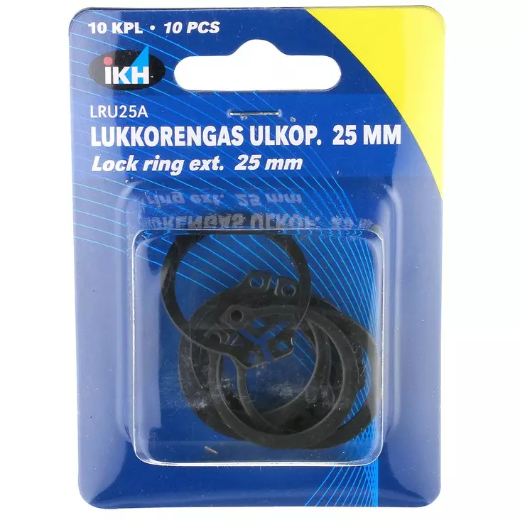 LUKKORENGAS ULKOP. 25MM 10KPL DIN471 - Sokat ja lukkorenkaat - LRU25A - 1