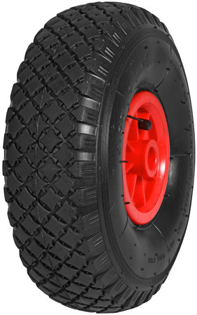 PYÖRÄ 4.00X4/4 MUOVI/LIUKUL. TÄYDELLINEN - Kottikärryn renkaat ja vanteet - XPM300100A - 1