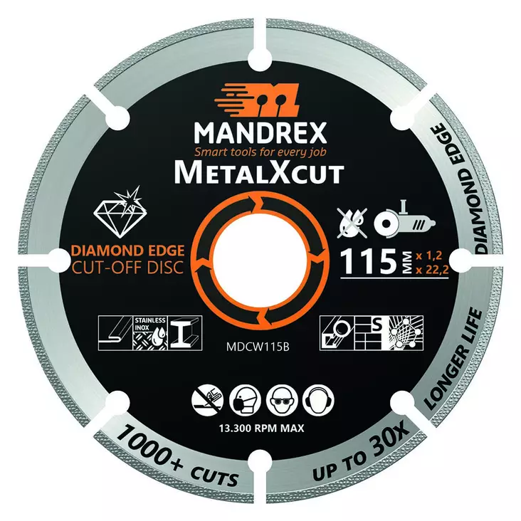 MANDREX METALXCUT 125MM TIMANTTILAIKKA - Katkaisulaikat - MDCW125B - 1