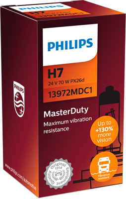 AUTOL.PHILIPS H7 MD 24V 70W PX26D - Halogen-polttimot - 100-13972MD - 1
