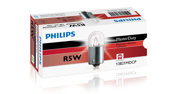 AUTOL.PHILIPS R5W 24V 5W MASTERDUTY - Halogen-polttimot - 100-13821MD - 1