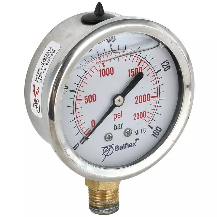 PAINEMITTARI 160BAR 63MM 1/4 BSP ALAKIINNITYS - Painemittarit - HPM63160AK - 1